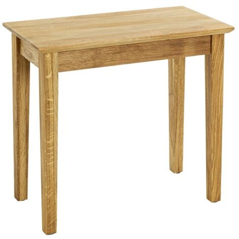 Table d'appoint en bois massif huilé coloris Chêne - Longueur 56 x Hauteur 52 x Profondeur 30 cm