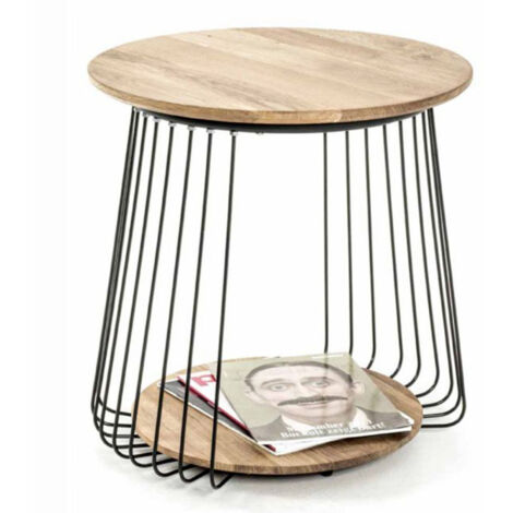 Table d'Appoint en Bois "Nissa" 52cm Naturel