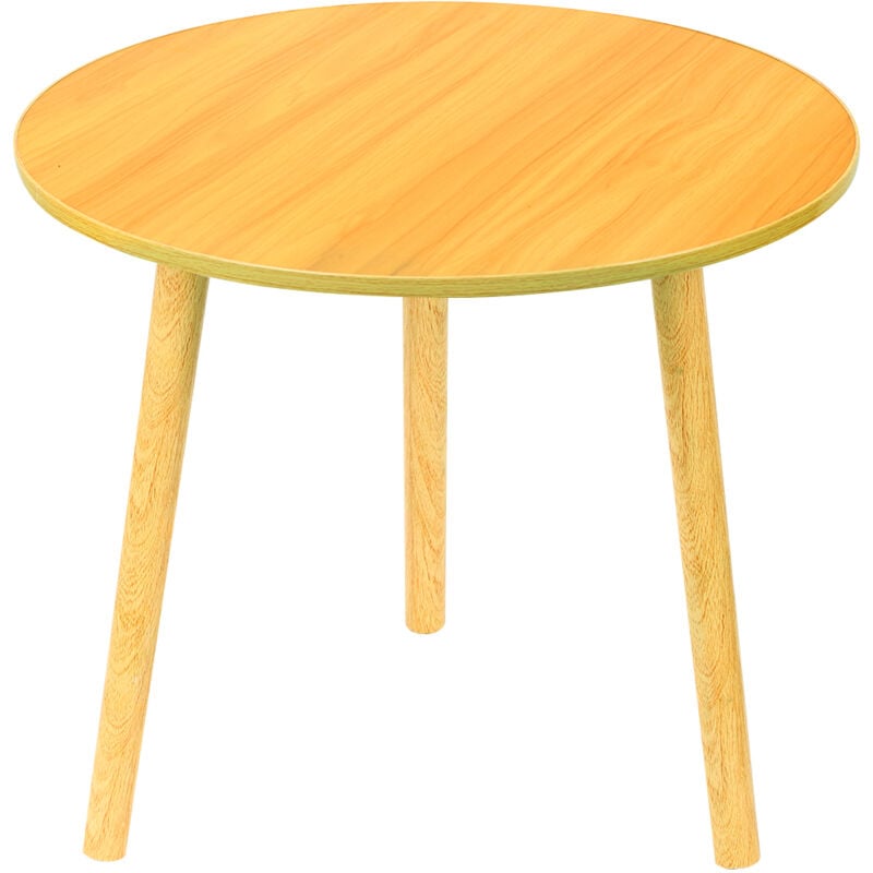 Skecten - Table d'appoint en bois, table basse ronde, ø 50 x 40 cm, table de salon, table de chevet avec plateau, table basse, support à fleurs,