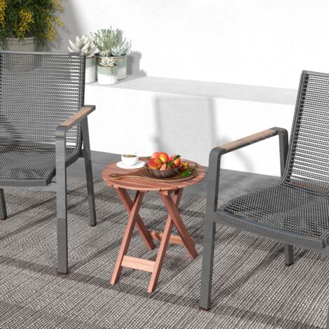 Table D'appoint en Bois Table D'extrémité Pliante avec Plateau à Lamelles et Structure Robuste en Forme de X Table Basse avec Poignée de Levage DESIGN IN