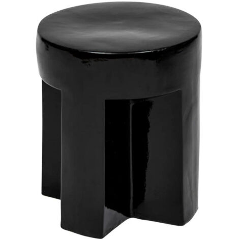 Table d'Appoint en Céramique "Kriz" 41cm Noir