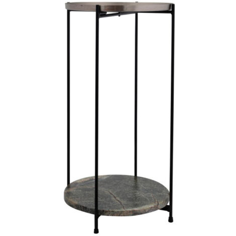 Table d'Appoint en Marbre "Louisa" 60cm Argent