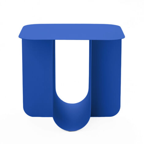 Table d'appoint en métal 43,6x40cm - Bleu - Blum