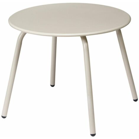 Table d'appoint en métal beige 50 x 40 cm