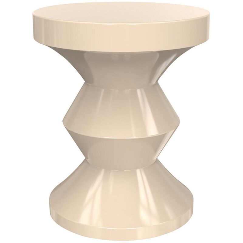 Table d'appoint en métal - Beige - zolimi