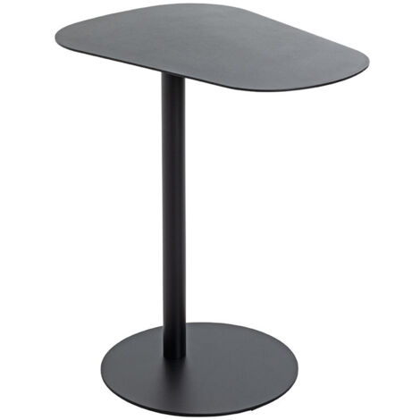 Table d'appoint en métal coloris noir -longueur 53 x profondeur 38 x hauteur 60 cm