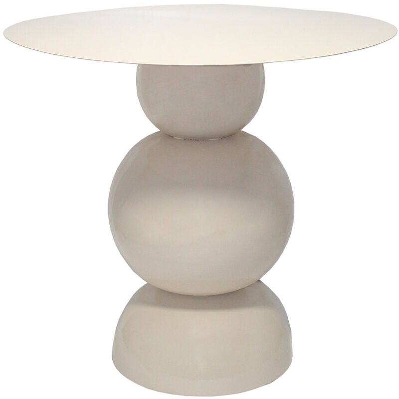 Table d'appoint en métal - Crème - JESINA Table d'appoint en métal - Crème - JESINA