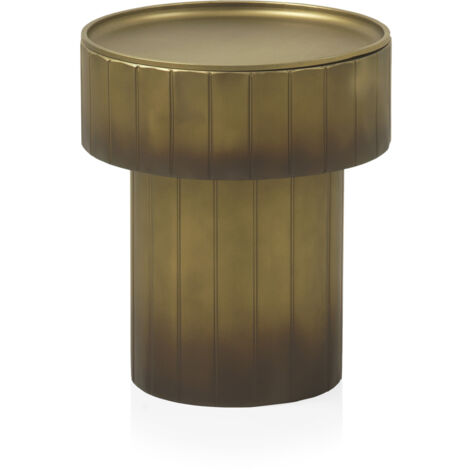 Table d'appoint en métal doré