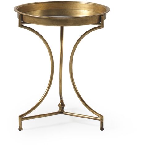 Table d'appoint en métal doré