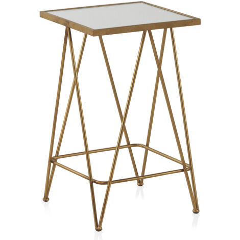 Table d'appoint en métal doré