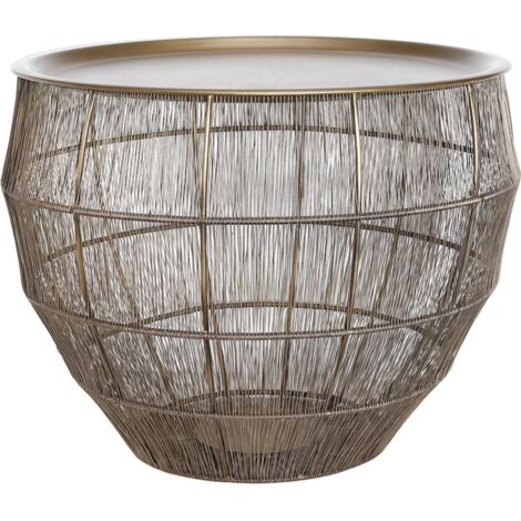 Table d'appoint en métal doré design moderne élégant - doré métallisé élégant
