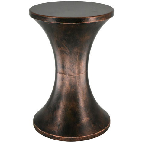 Table d'appoint en métal ethnique noir pour une décoration intérieure moderne