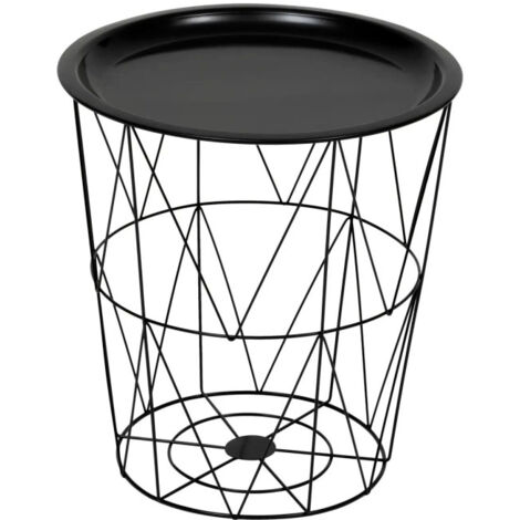 Table d'Appoint en Métal "Kumi" 40cm Noir
