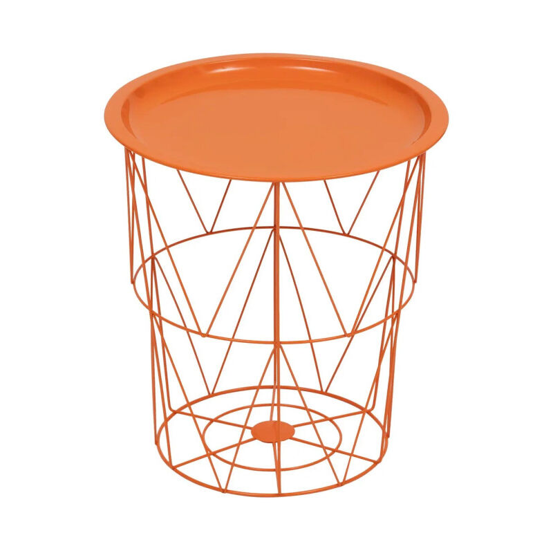 Atmosphera - Table d'Appoint en Métal 'Kumi' 40cm Orange Atmosphera - Table d'Appoint en Métal 'Kumi' 40cm Orange