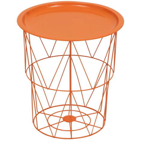Table d'Appoint en Métal "Kumi" 40cm Orange