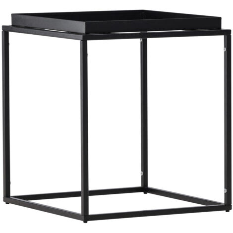 Table d'Appoint en Métal "Porto Alegre" 51cm Noir