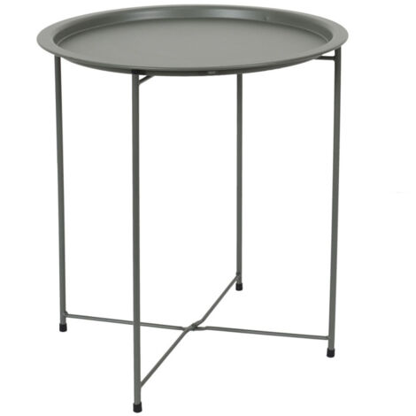 Table d'Appoint en Métal "Sienna" 50cm Vert Olive