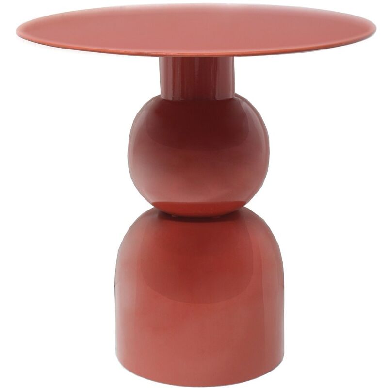 Table d'appoint en métal - Terracotta - JASMIA Table d'appoint en métal - Terracotta - JASMIA