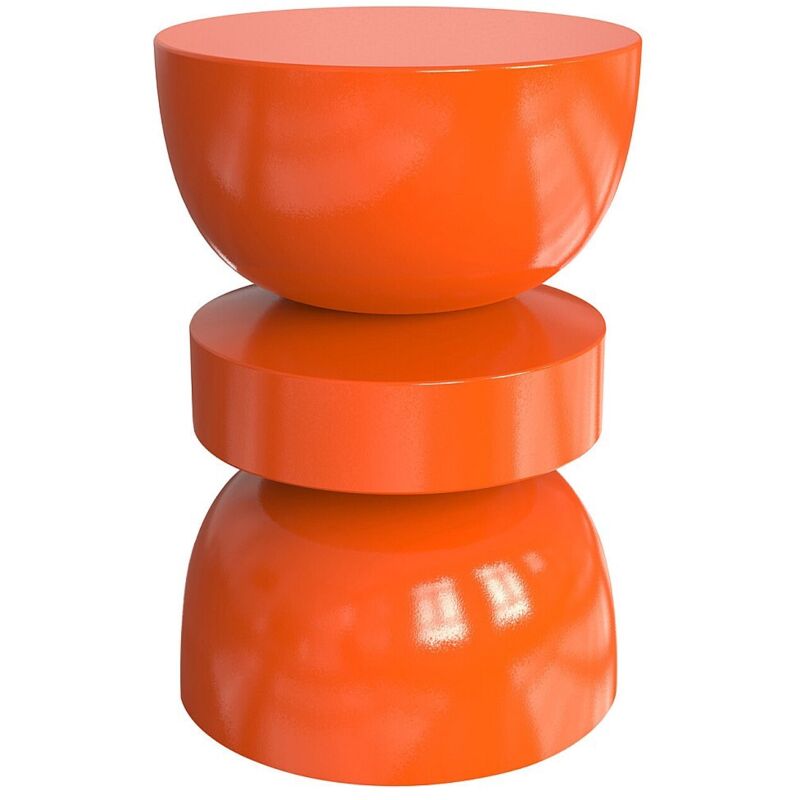 Table d'appoint en métal - Orange - TUVAMI Table d'appoint en métal - Orange - TUVAMI