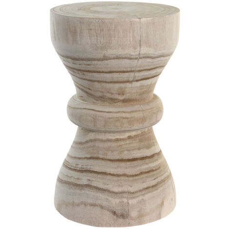 Table d'appoint en pauwlonia coloris naturel - diamètre 27 x Hauteur 44 cm