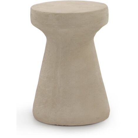 table d'appoint en polyrésine couleur sable ciment