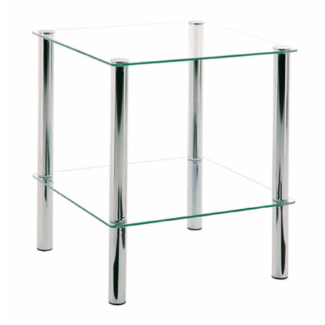 Table d'Appoint en Verre "Eliot" 47cm Transparent
