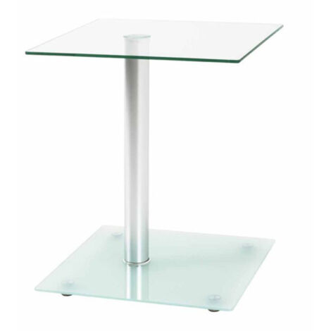 Table d'Appoint en Verre "Nolan" 52cm Transparent