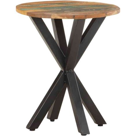 Table d'appoint et bout de canapé - Table Café 48x48x56 cm Bois de récupération massif BV354286 - BonneVie