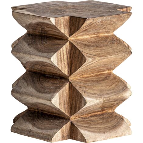 Table d'Appoint Ethnique en Suar Natural - Bois suar aux nuances chaudes et naturelles