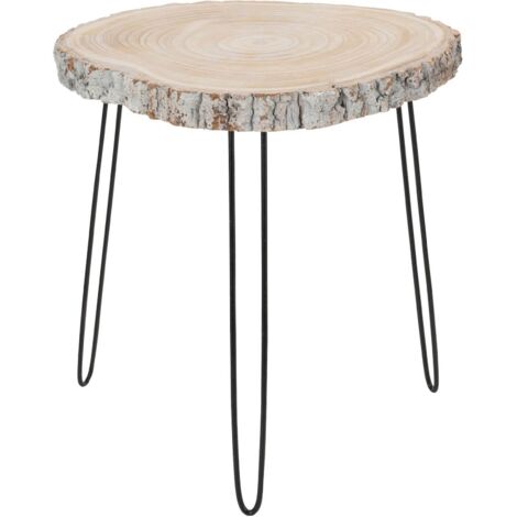 Table d'appoint Fairbury en Bois - Greige, noir