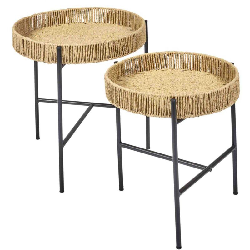 Mobilibrico - Table d'appoint gigogne Pampa (Lot de 2)
