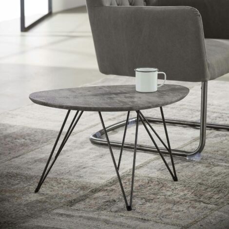 Table d'appoint grise effet béton PM HELSINKI