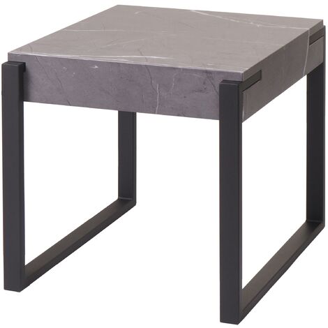 Table d'appoint HHG-997, table basse table de chevet table de salon, métal 51x50x54cm