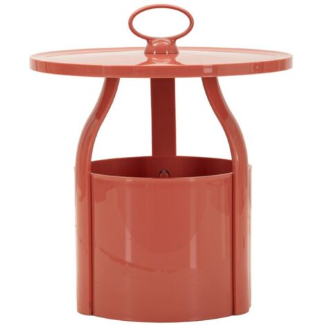 Table d'appoint Iris rouge cm Ø 44 x 43