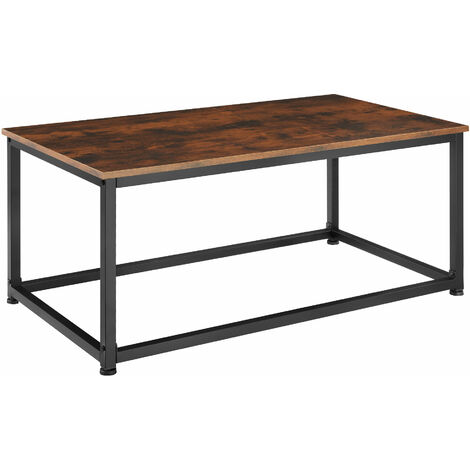 Table d’appoint Lynch 100x55x45,5cm - Table basse de style industriel, table de canapé, table de salon - bois foncé industriel