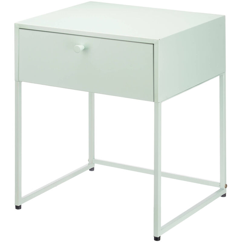 Table d'appoint en métal avec tiroir, 35 x 42 x 50 cm