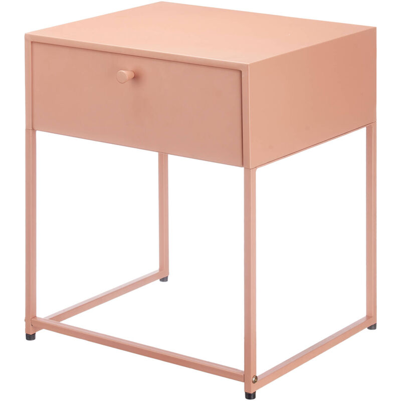 Table d'appoint en métal avec tiroir, 35 x 42 x 50 cm