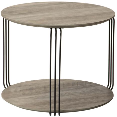 Table d'appoint MDF Métal Vinyle K D 50X50X40 Cm