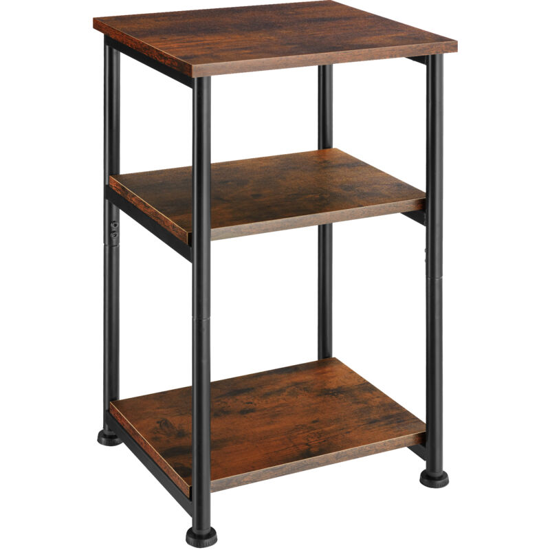 tectake Bedside Table Memphis in Dark Brown