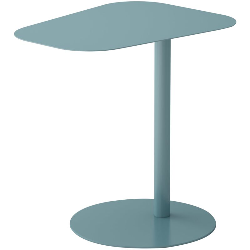 Table d'appoint métal 50 x 50 x 38 cm bleu mat