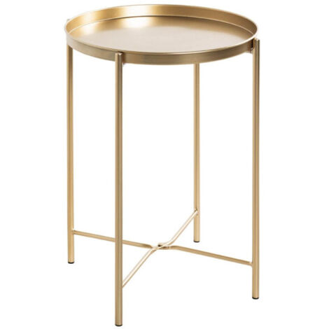 Table d'Appoint Métal "Yann" 50cm Or