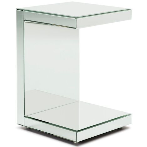 Table d'appoint miroir argenté Timon L 40 cm