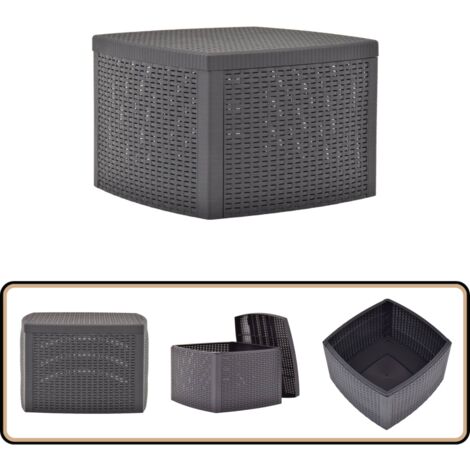 Table d'appoint Mocha 54x54x36,5 cm Plastique - Table De Jardin - Table D'appoint - Mobilier De Jardin - Table Ronde - Table Extérieure