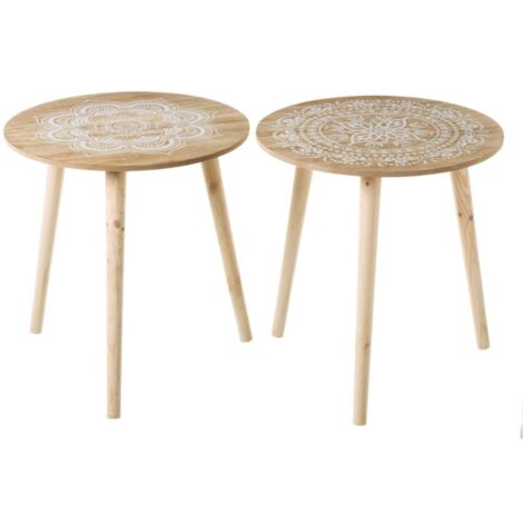 Table d'appoint moderne en bois blanc 42x40x40 cm.  Achat minimum 2 unités