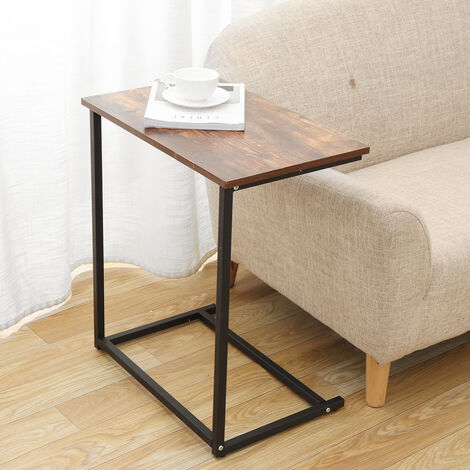Table d'Appoint Moderne Table Basse Bout de canapé à café table gigognes marron 56 x 35.6 x 66 cm forme C Jmax
