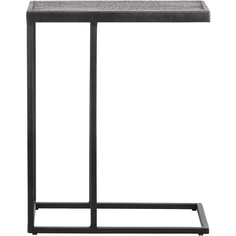 Table d'Appoint Moderne Table Basse - Bout de canapé - Métal - Noir - 55x45x35 - Febe - Noir