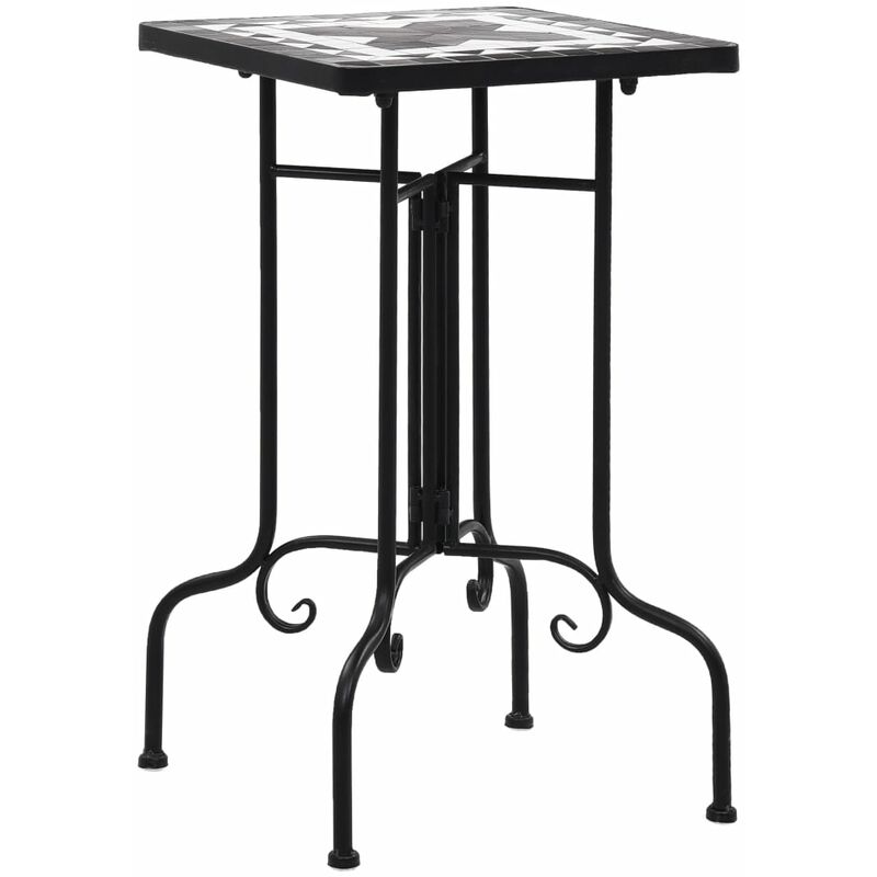 Table d'appoint mosaïque Bout de canapé | Table basse Noir