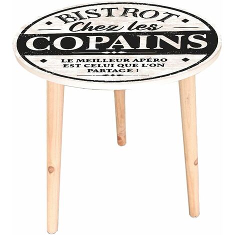 Table d'appoint Motif BISTROT CHEZ LES COPAINS