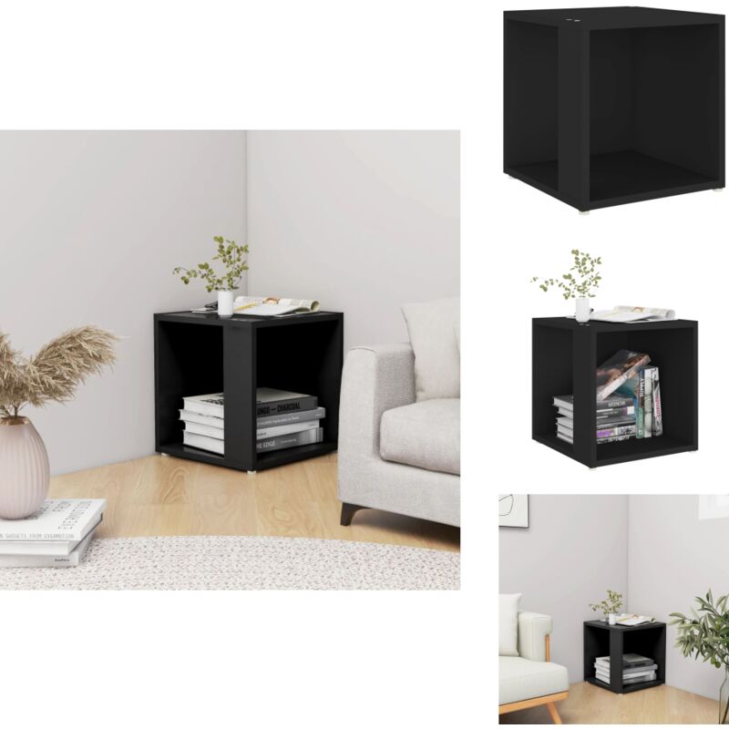 Vidaxl - Table d'appoint Noir 33x33x34,5 cm Aggloméré - Table D'appoint - Table Basse - Meuble D'angle - Rangement - Déco Salon