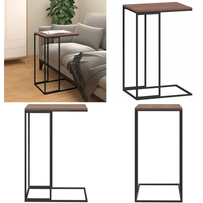 Table d'appoint Noir 40x30x59 cm Bois d'ingénierie - Table D'appoint - Table Basse - Meuble Salon - Table c - Table Noire - Home & Living